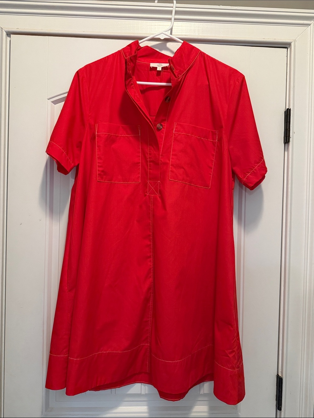 entro Red Mini Shirt Dress